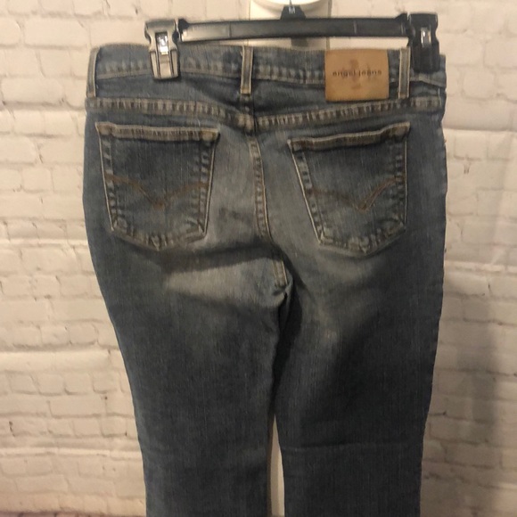 Angel jeans size 7 blue jean washed wide boot - Picture 2 of 7